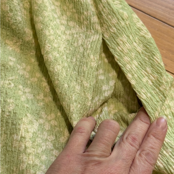 Green Floral Mini Dress with POCKETS - Picture 10 of 11